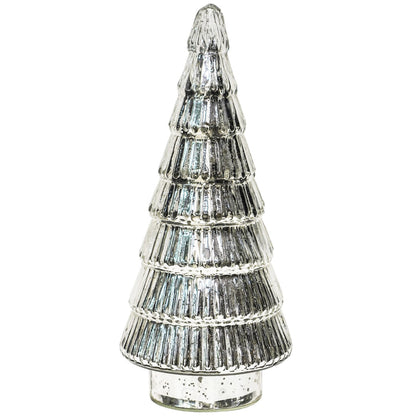 Silver Glass Xmas Tree Ornament
