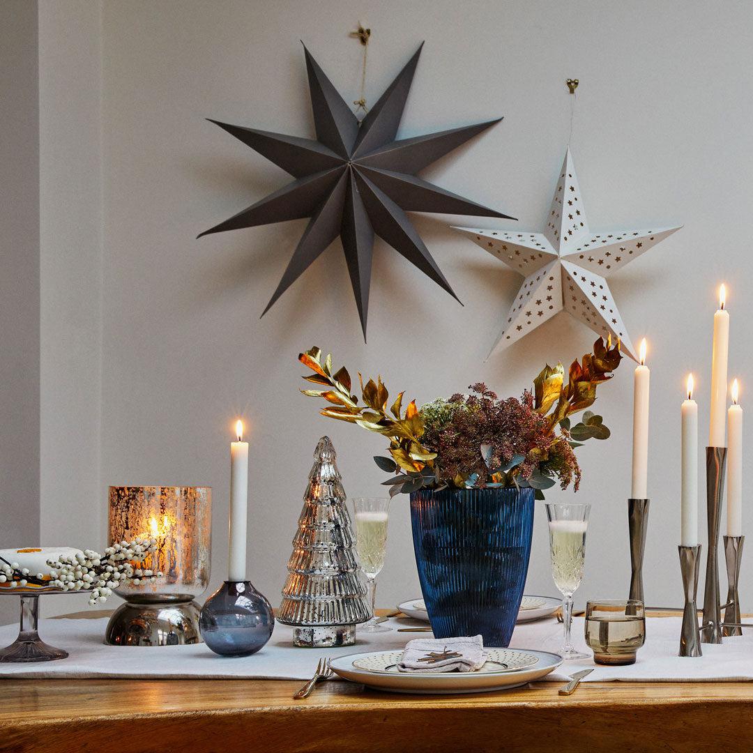 Silver Glass Xmas Tree Ornament