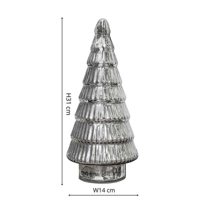 Silver Glass Xmas Tree Ornament