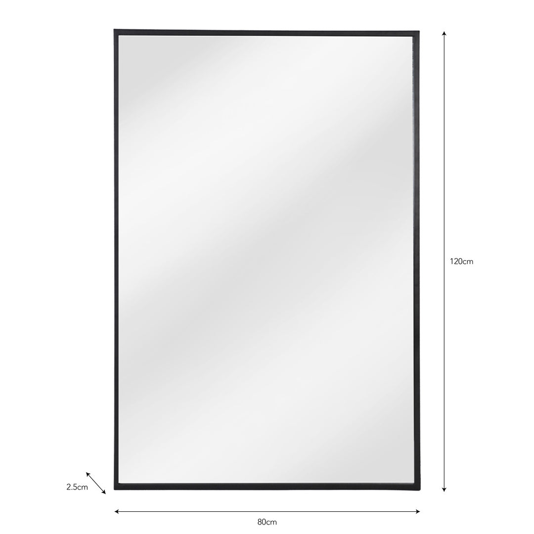 Slim Rectangular Iron Wall Mirror