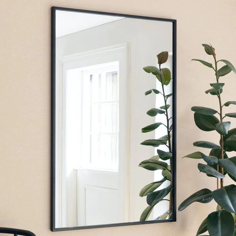 Slim Rectangular Iron Wall Mirror