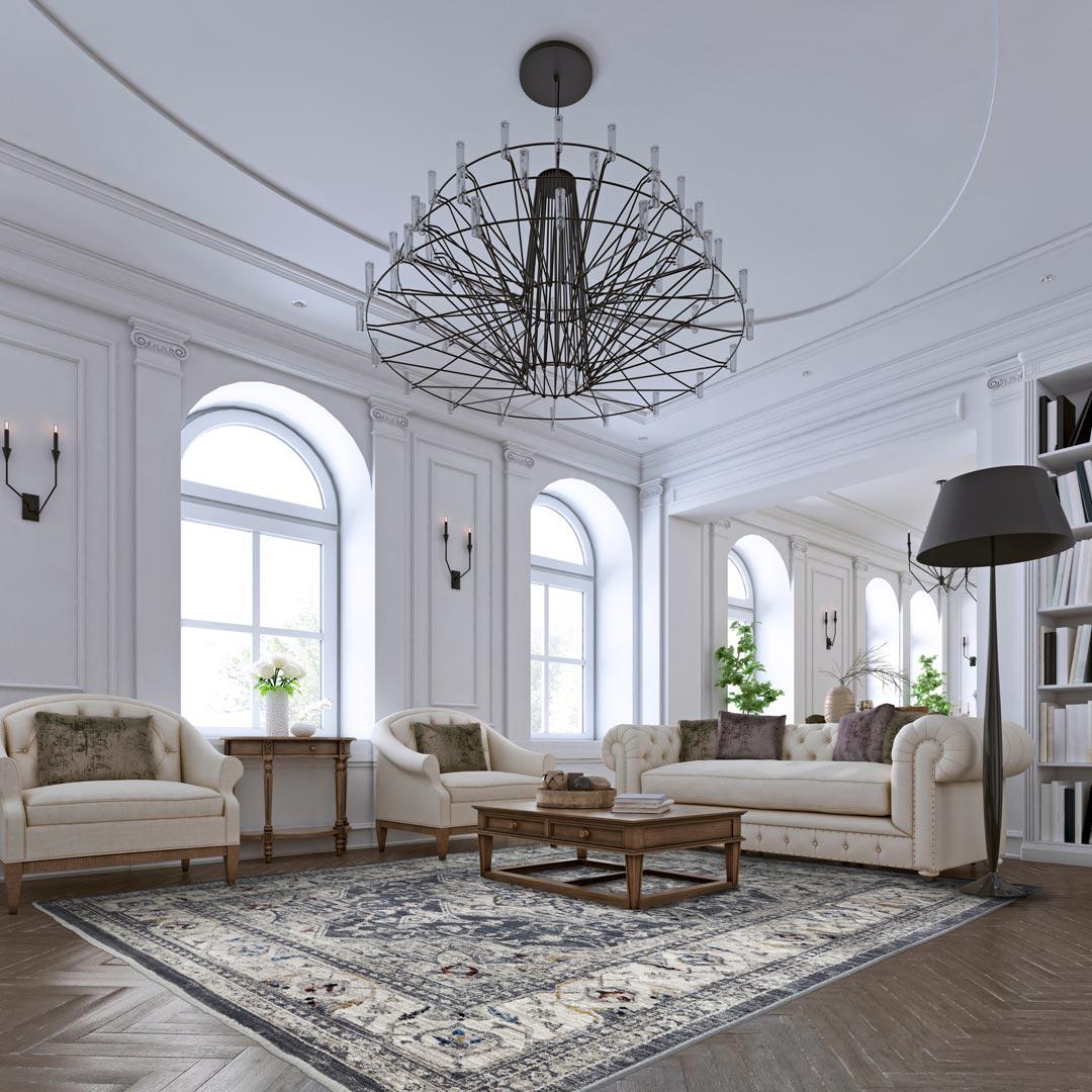 Sovereign Charcoal Persian Rug