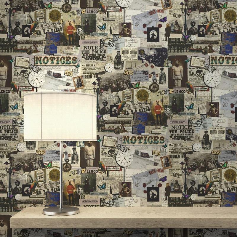 Steampunk Wallpaper - Graduate Collection-Lime Lace