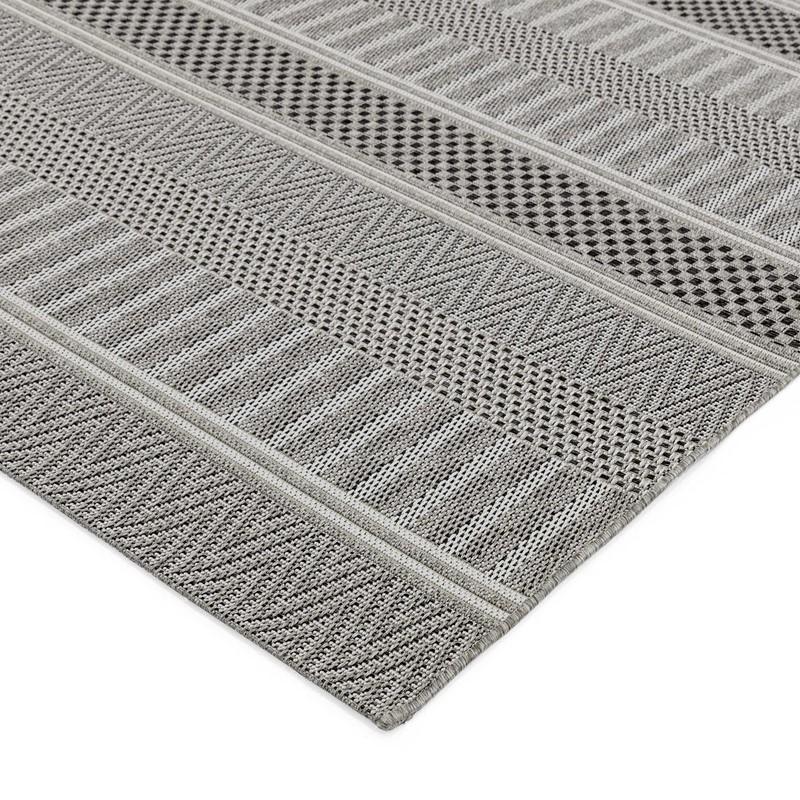 Striped Flat Weave Indoor / Outdoor Rug - Natural