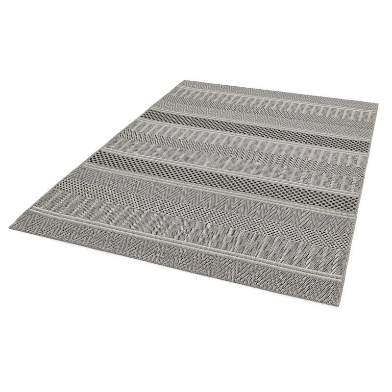 Striped Flat Weave Indoor / Outdoor Rug - Natural