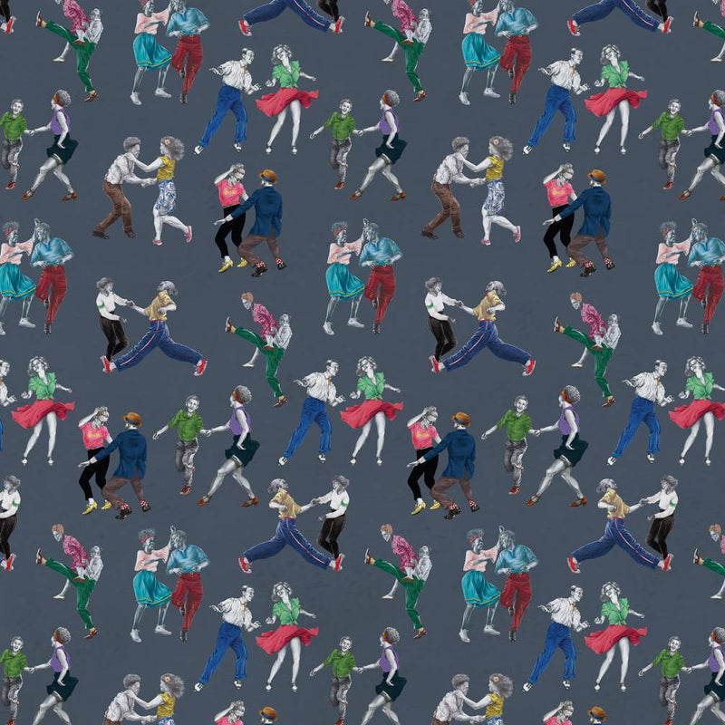 Swing Time Wallpaper - Blue - Graduate Collection