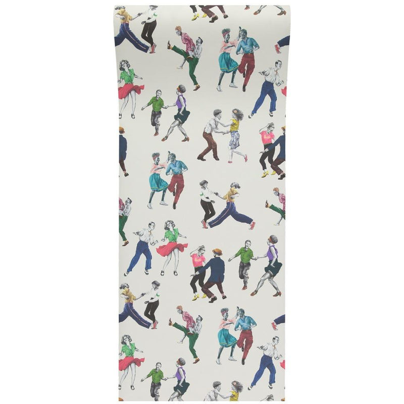 Swing Time Wallpaper - Cream - Graduate Collection