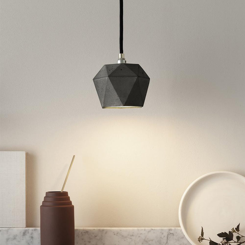 T2 Concrete Hexagon Light - Dark Grey - GANTlights