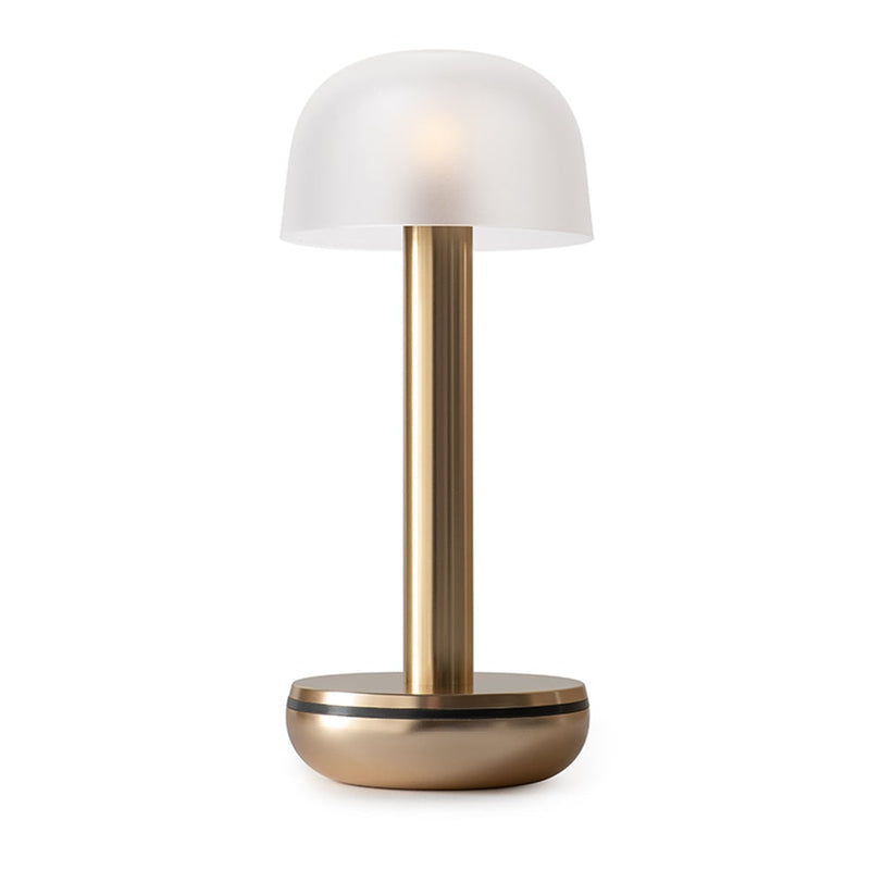 TWO Cordless Table Light - Gold & Frosted Glass