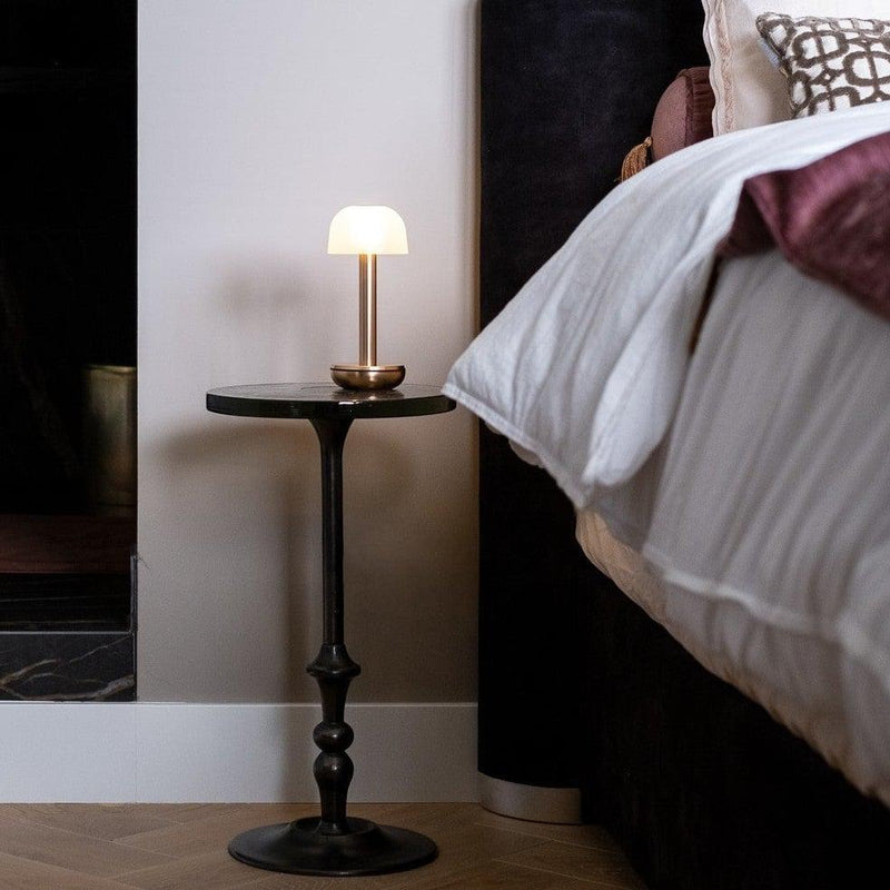 TWO Cordless Table Light - Gold & Frosted Glass