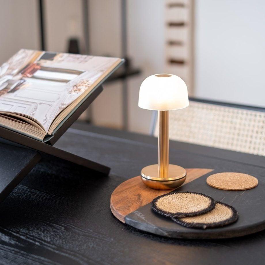 TWO Cordless Table Light & Frosted Glass