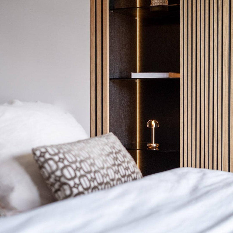 TWO Cordless Table Light - Gold & Smoked Glass