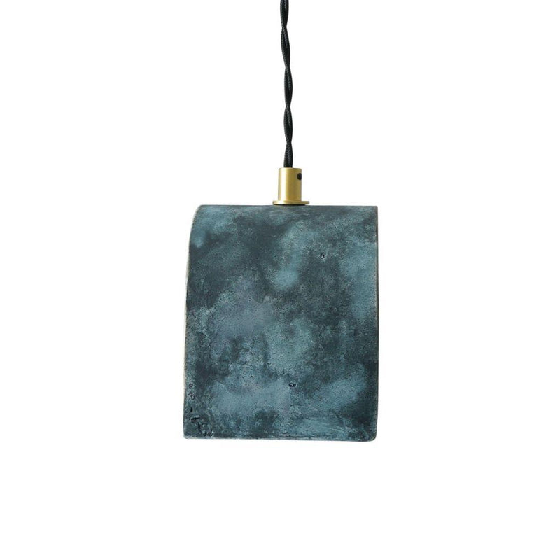 Tansy Minimalist Organic Ceramic Pendant - Blue Earth - Mullan Lighting