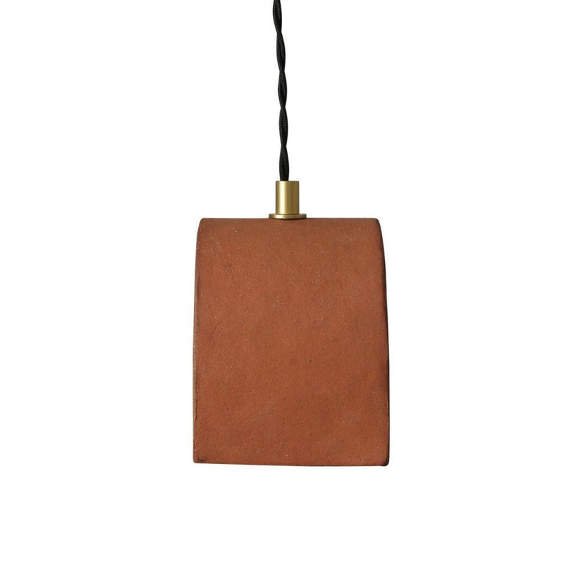 Tansy Minimalist Organic Ceramic Pendant - Red Iron - Mullan Lighting
