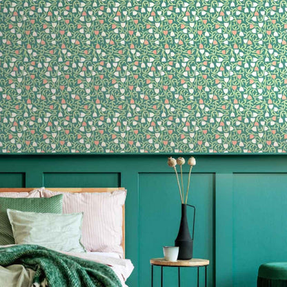 Tiny Tulip Wallpaper - Glasshouse Collection - Ohpopsi