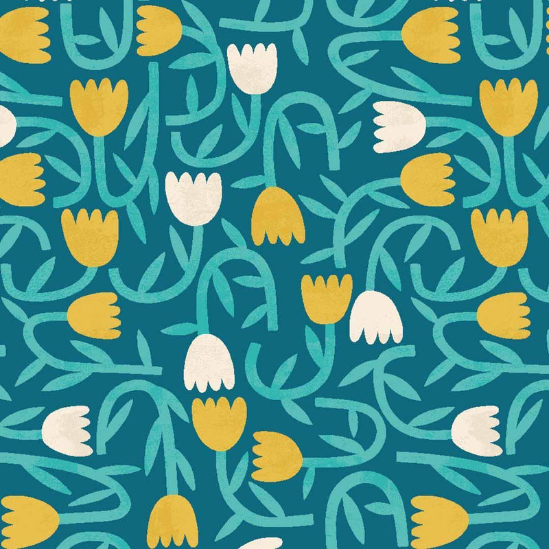 Tiny Tulip Wallpaper - Glasshouse Collection - Ohpopsi