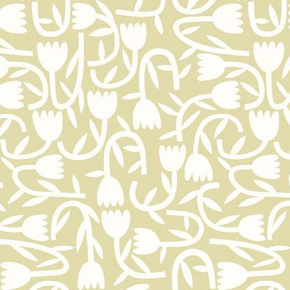 Tiny Tulip Wallpaper - Glasshouse Collection - Ohpopsi