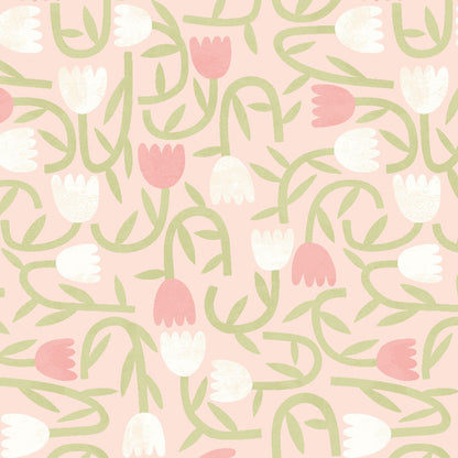 Tiny Tulip Wallpaper - Glasshouse Collection - Ohpopsi