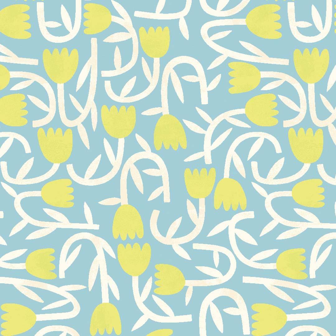 Tiny Tulip Wallpaper - Glasshouse Collection - Ohpopsi