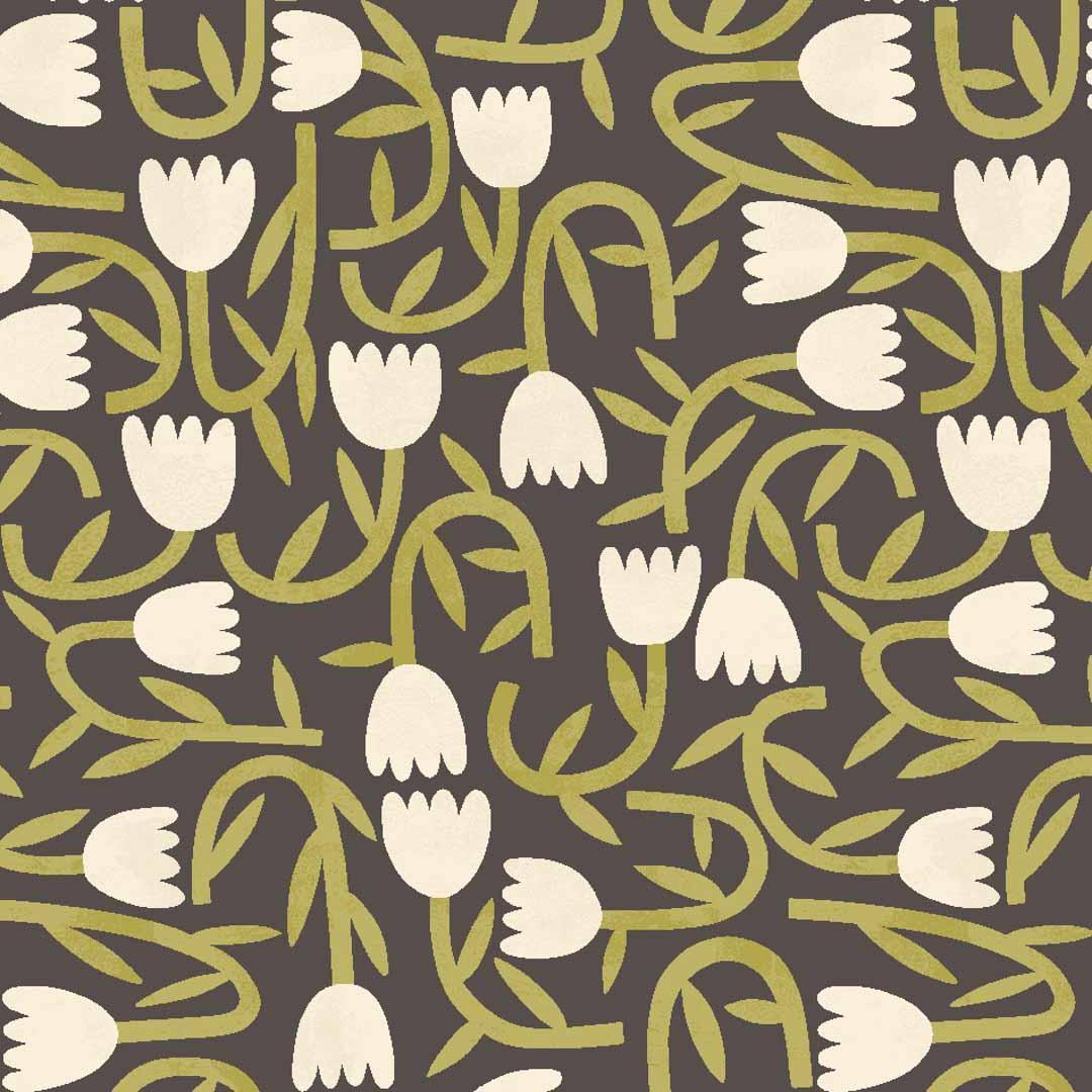 Tiny Tulip Wallpaper - Glasshouse Collection - Ohpopsi