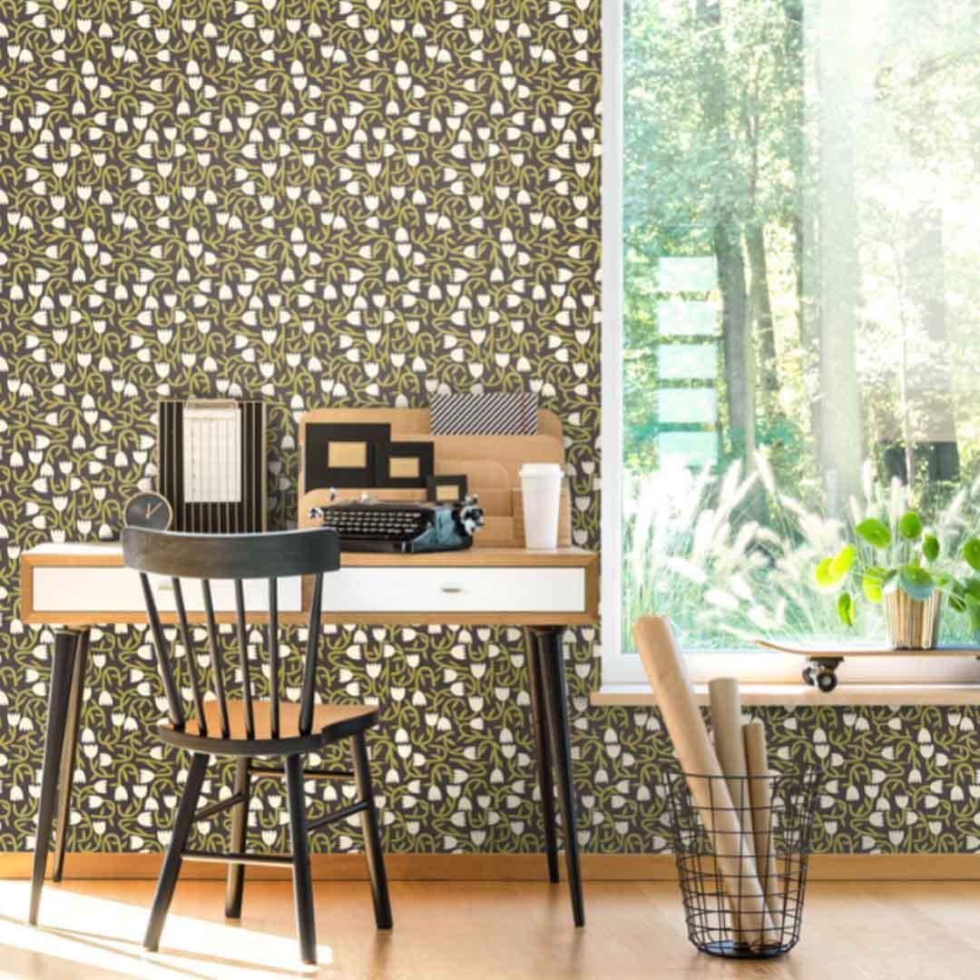 Tiny Tulip Wallpaper - Glasshouse Collection - Ohpopsi