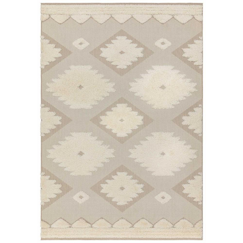 Tribal Print Outdoor Rug - Natural Cream