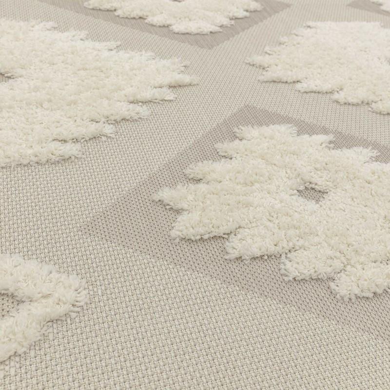 Tribal Print Outdoor Rug - Natural Cream