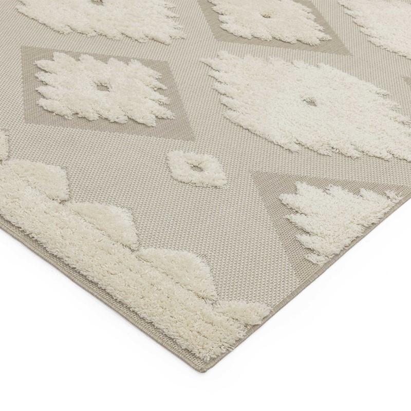 Tribal Print Outdoor Rug - Natural Cream