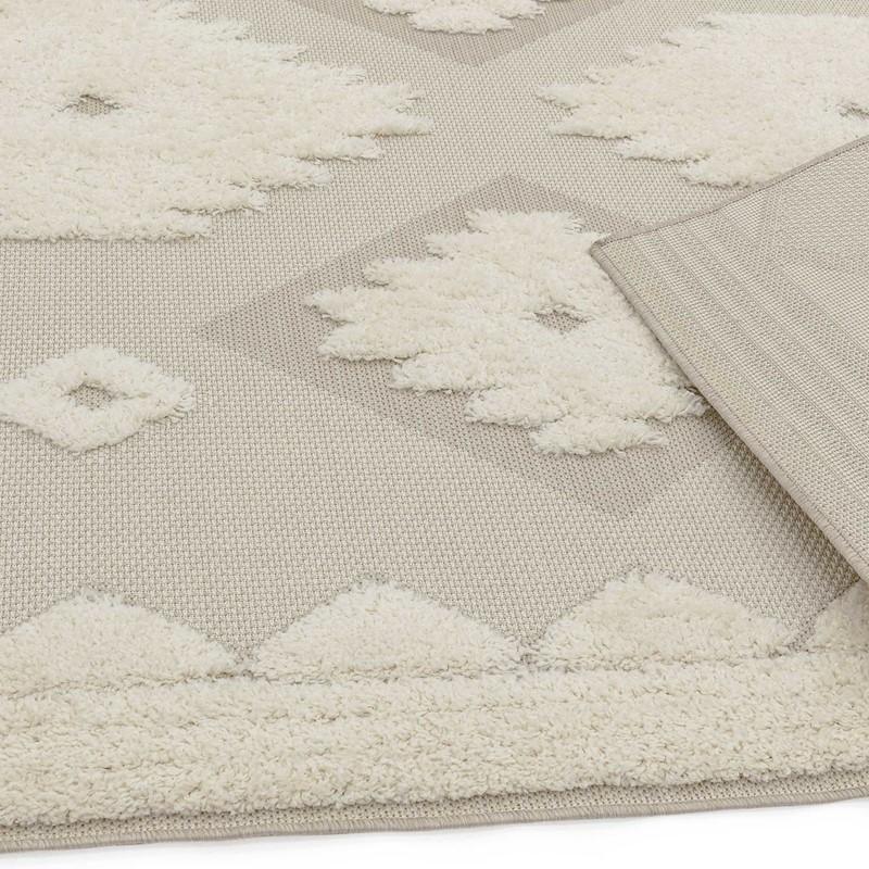 Tribal Print Outdoor Rug - Natural Cream