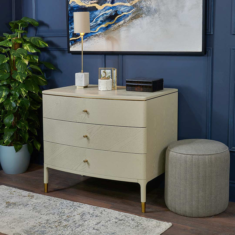 Vancent Off-white Chest Of Drawers - RV Astley