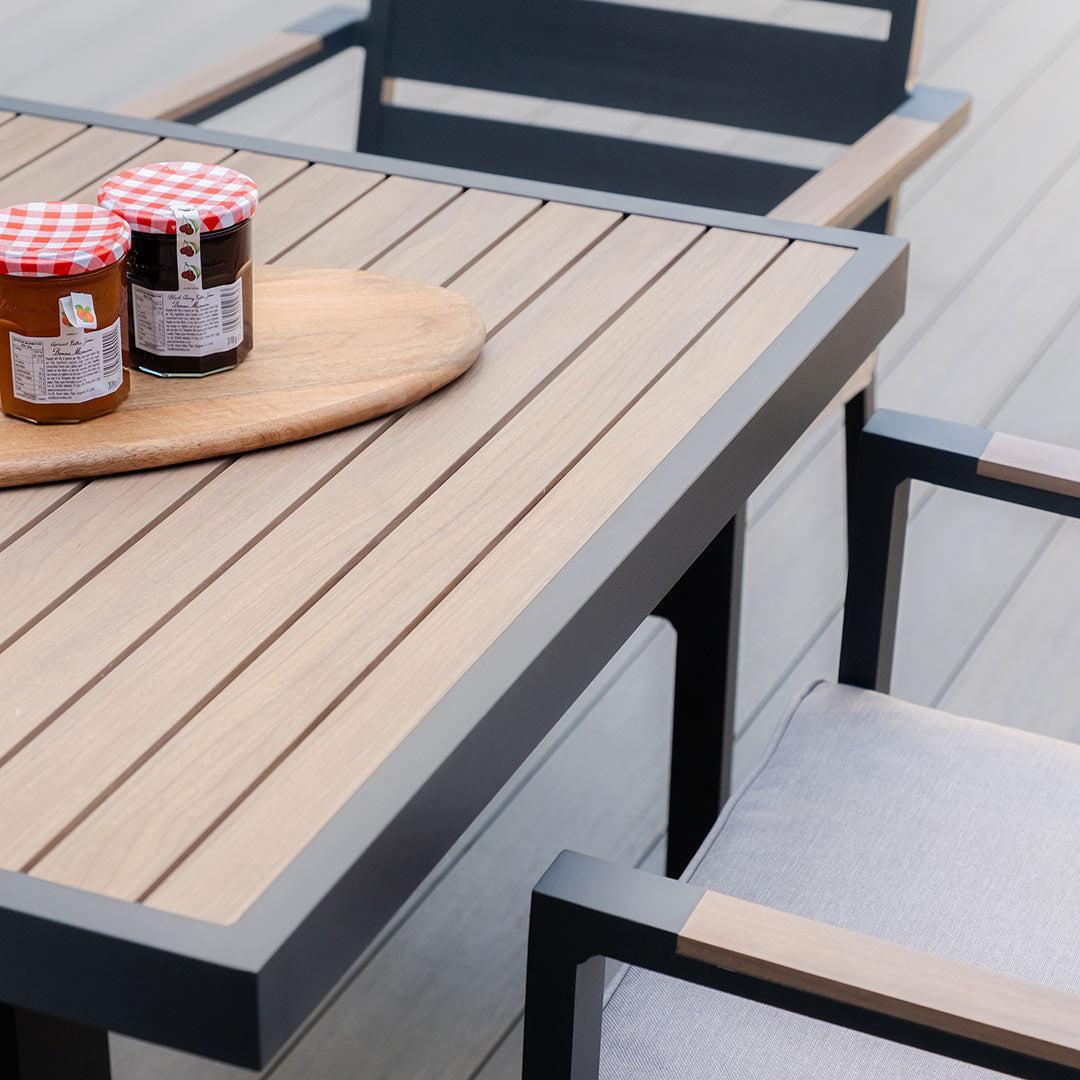 Vancouver 6 Seat Rectangular Dining Set - Dove Grey