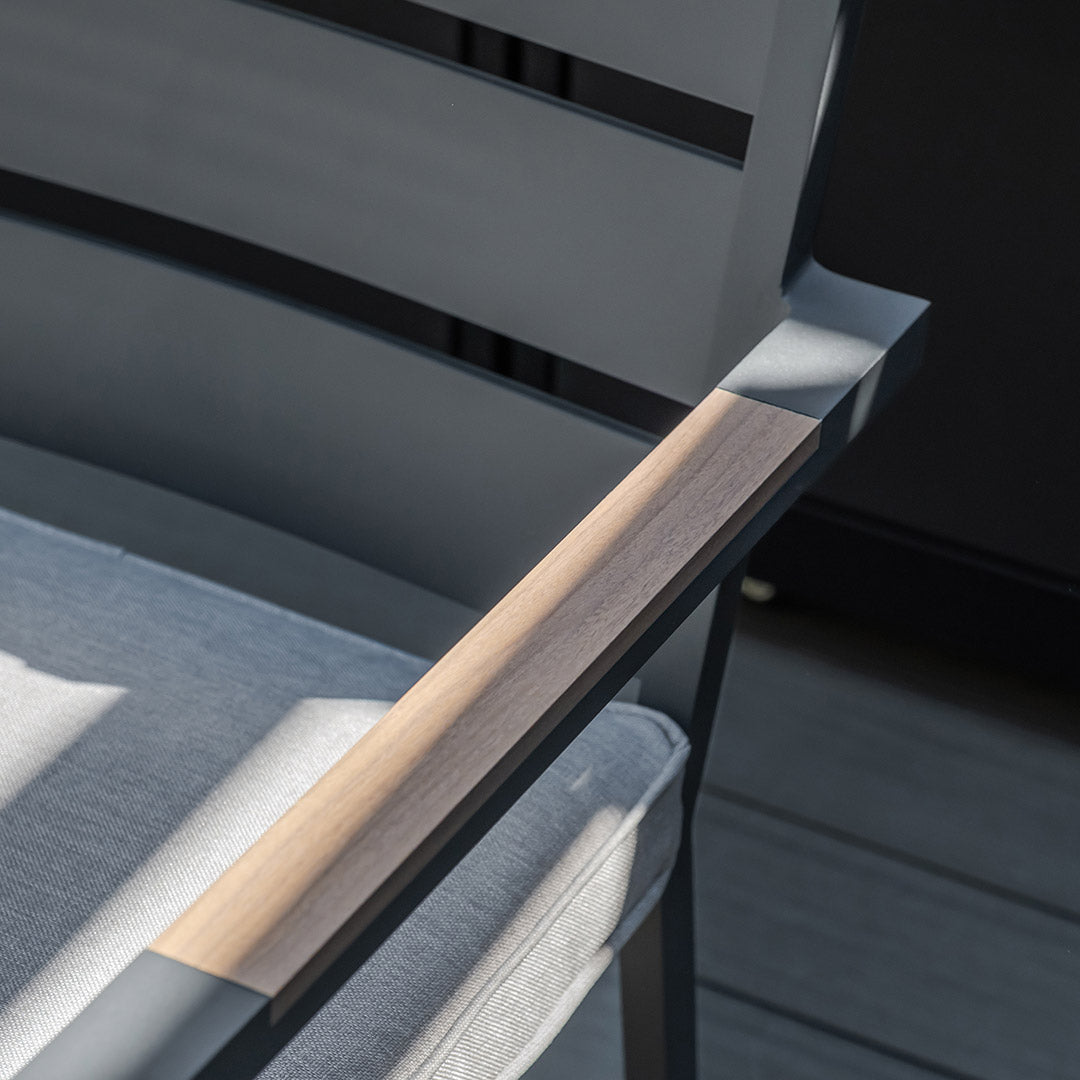 Vancouver 6 Seat Rectangular Dining Set - Dove Grey