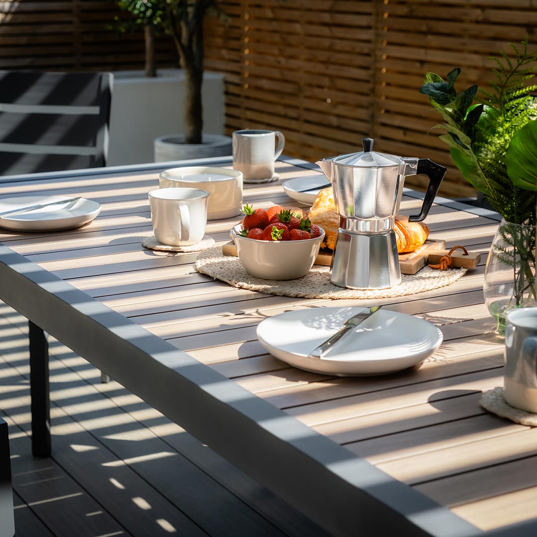 Vancouver 6 Seat Rectangular Dining Set - Dove Grey