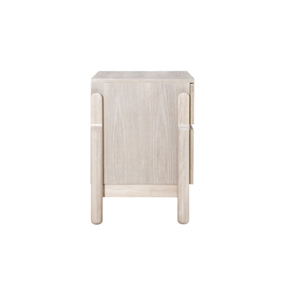 Whisper 2 Drawer Bedside - Oak White Ash