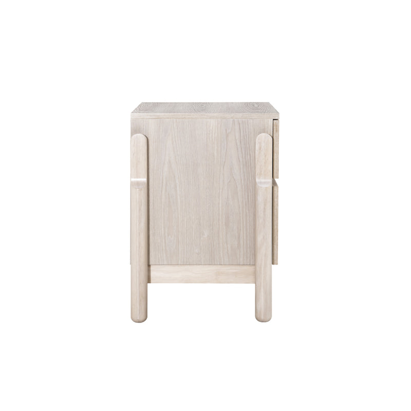 Whisper 2 Drawer Bedside - Oak White Ash