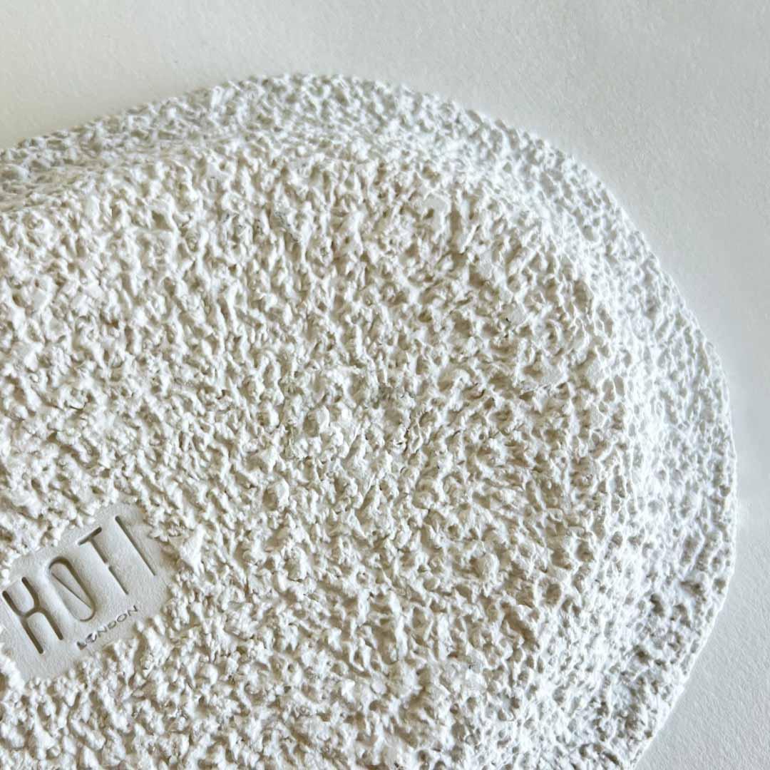 White Textured Ceramic Dinnerware Set - Coral Collection - Koti London