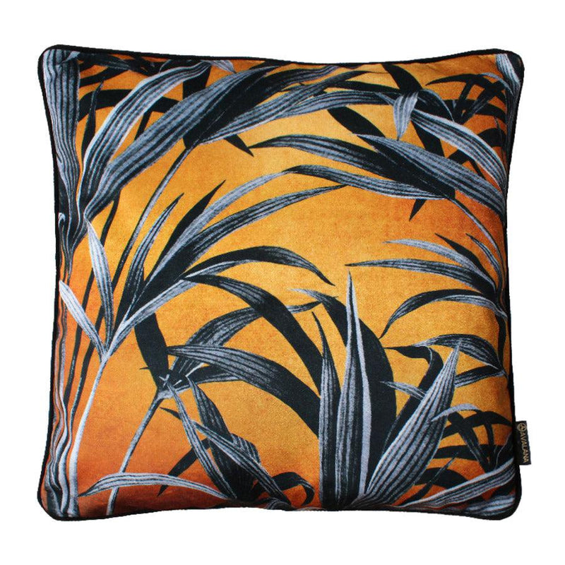 Wild Grasses Gold Velvet Cushion Cover