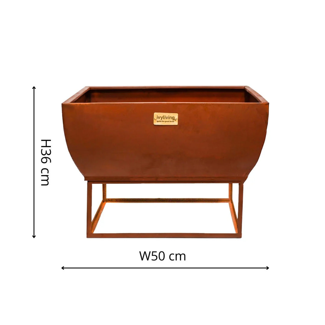Windermere Large Fire Pit - Rust Iron