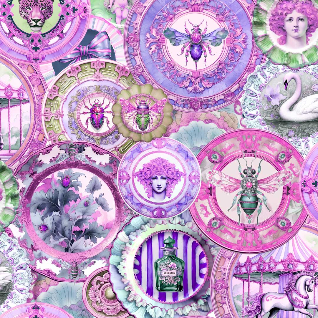Wonderland Plates Wallpaper