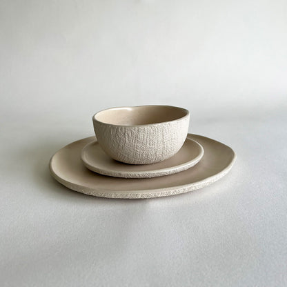 YUTA Ceramic Dinnerware Set - Beige - Koti London