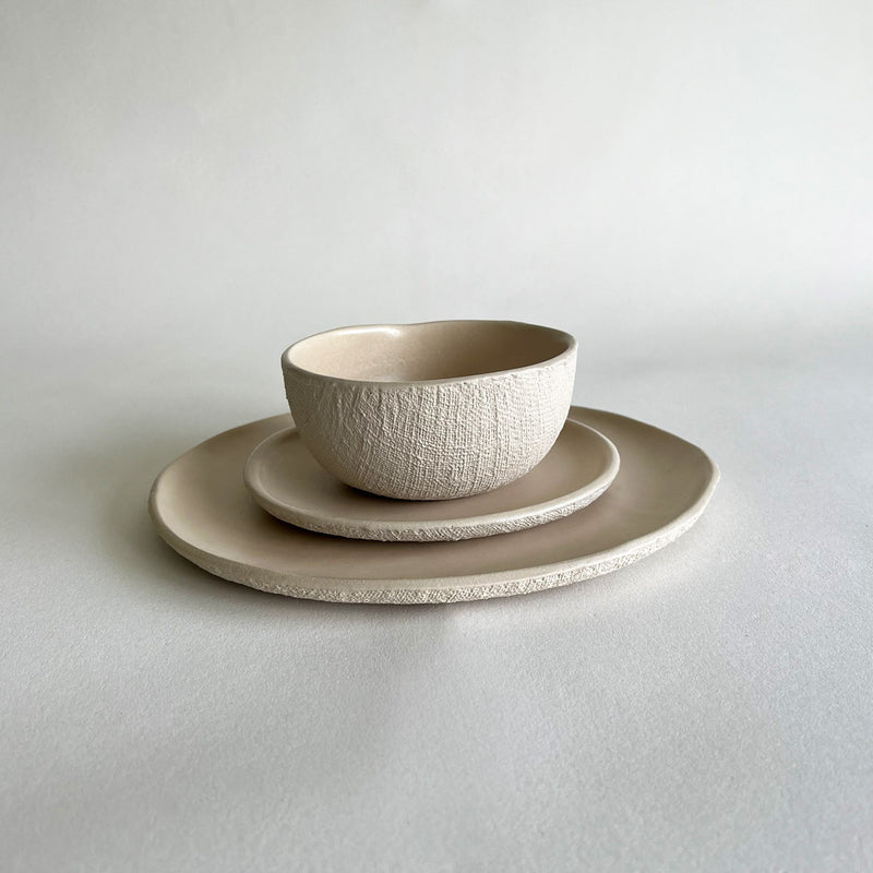 YUTA Ceramic Dinnerware Set - Beige - Koti London