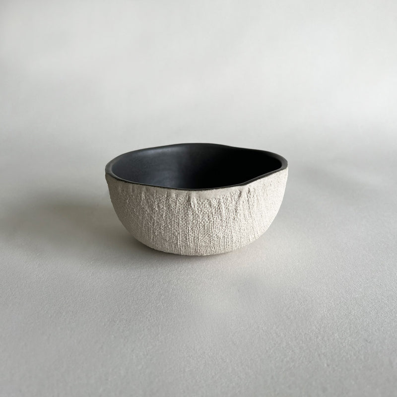 YUTA Ceramic Dinnerware Set - Beige and Charcoal - Koti London