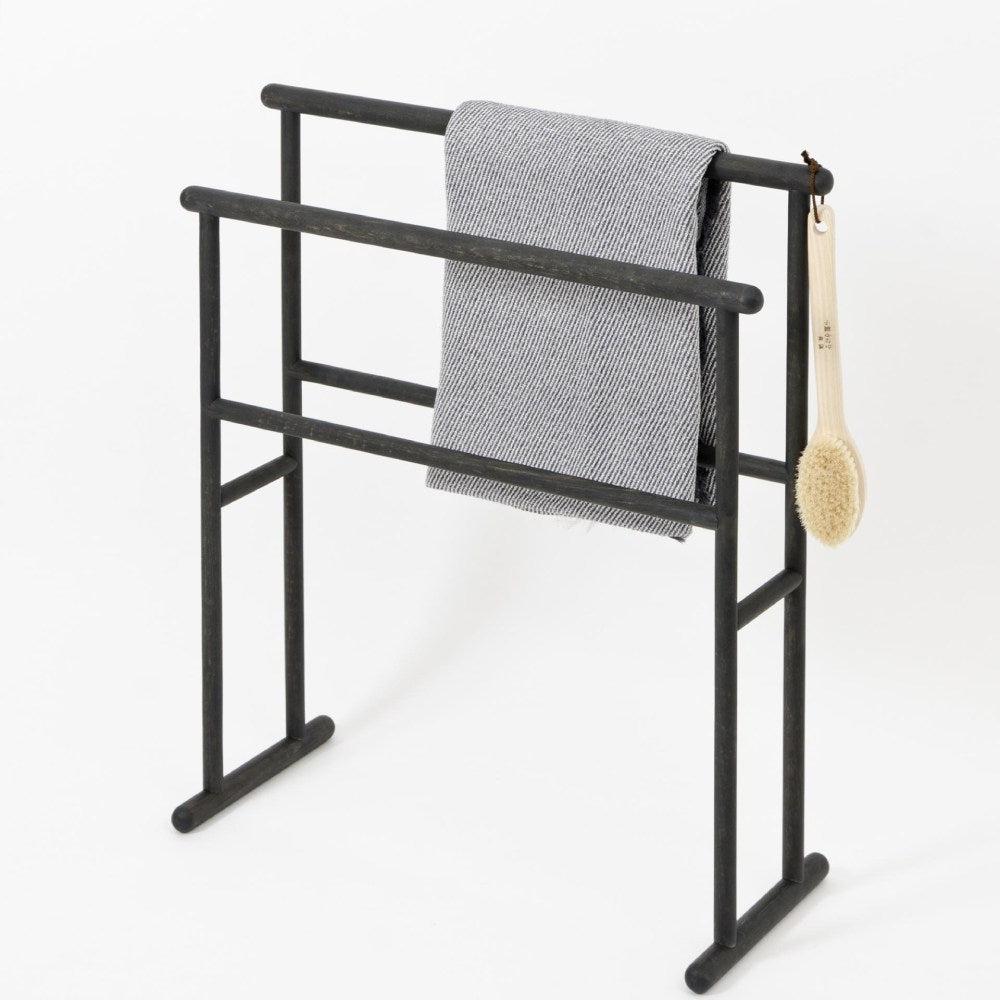 Yoku Freestanding Towel Rail - Dark Oak