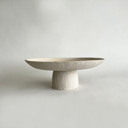 Yuta Ceramic Serving Tray - Beige