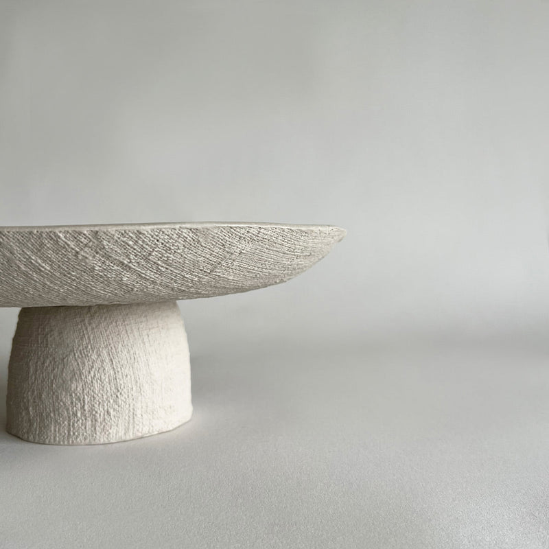 Yuta Ceramic Serving Tray - Beige