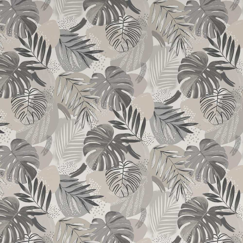 Abstract Jungle Wallpaper - Putty Grey - Brand Mckenzie
