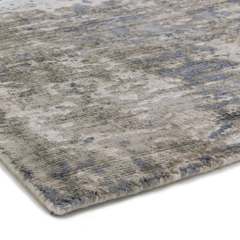 Abstract Screen Printed Hand Woven Rug - Cloud