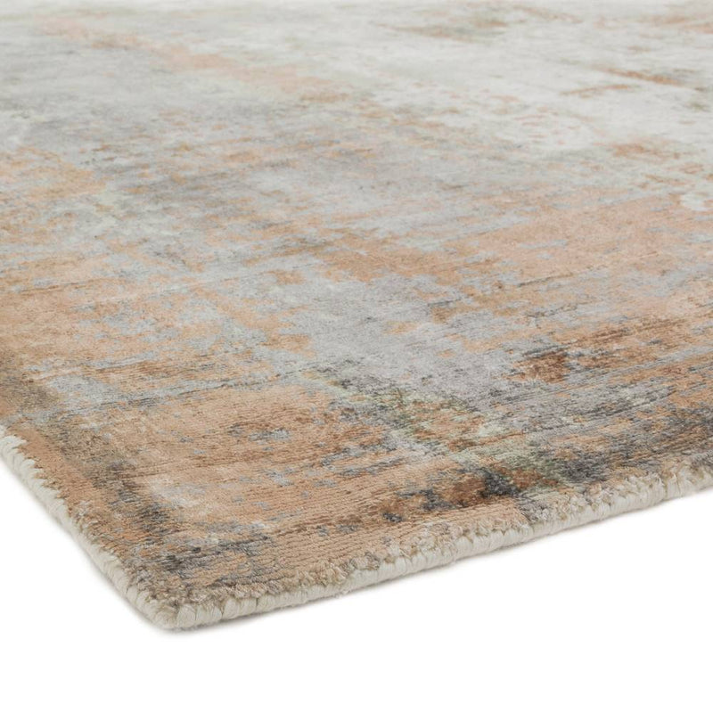 Abstract Screen Printed Hand Woven Rug - Coral