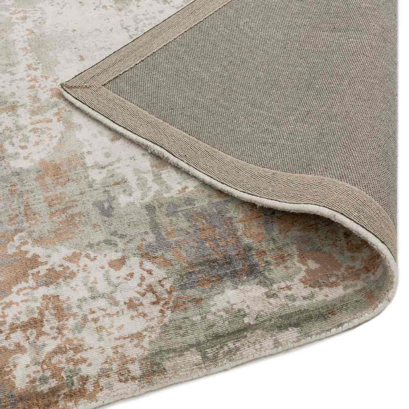 Abstract Screen Printed Hand Woven Rug - Coral