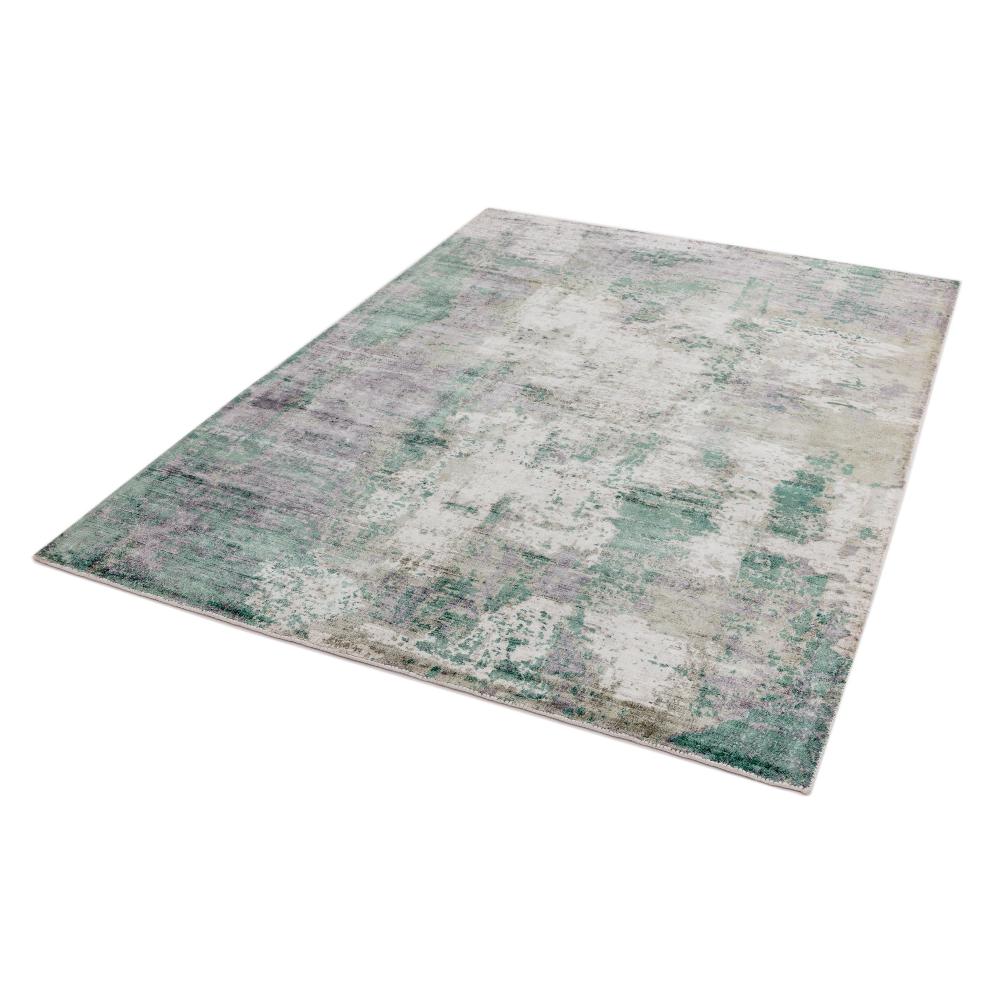 Abstract Screen Printed Hand Woven Rug - Green – Lime Lace